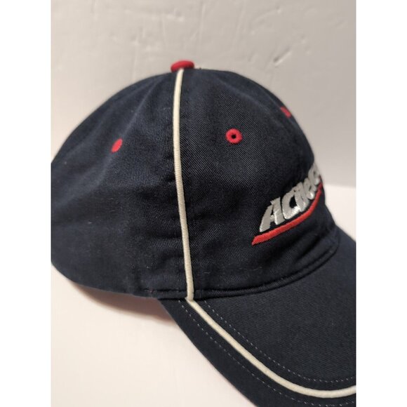 AC Delco Embroidered Strap Back Baseball Cap Hat Cotton Red White Blue - Picture 3 of 10